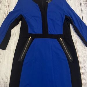 Blue and Black Dress.